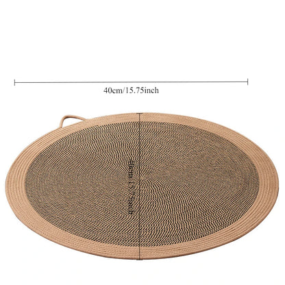 1PCS Summer Pet Scratching Pad - Jute Rope Woven Cooling Mat for Cats, Living Room Bedroom Use, Durable Machine-Washable Cat