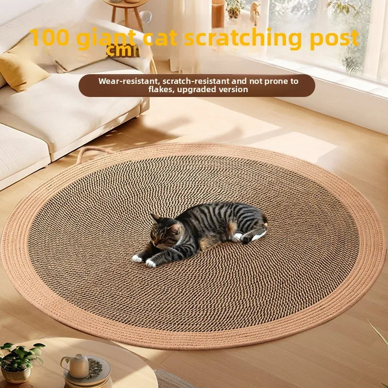 1PCS Summer Pet Scratching Pad - Jute Rope Woven Cooling Mat for Cats, Living Room Bedroom Use, Durable Machine-Washable Cat