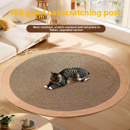1PCS Summer Pet Scratching Pad - Jute Rope Woven Cooling Mat for Cats, Living Room Bedroom Use, Durable Machine-Washable Cat